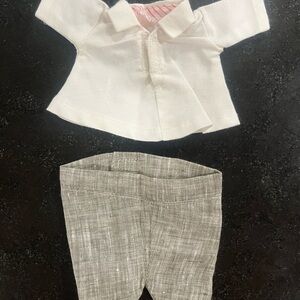 Hazel Village  White Shirt and Gray Trousers doll clothes NWOT perfect condition